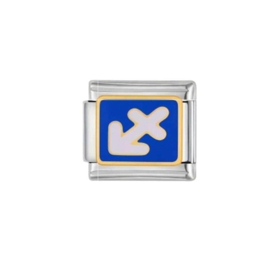 Italian Charmlink ♐️ Sagittarius Zodiac Sign for Charm Bracelet 9mm‎ Stainles…